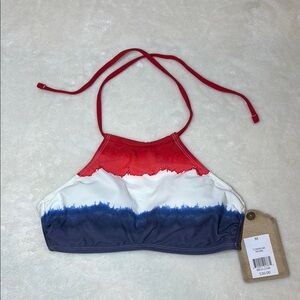 NWT True Craft medium bikini top. Red, white, and blue.